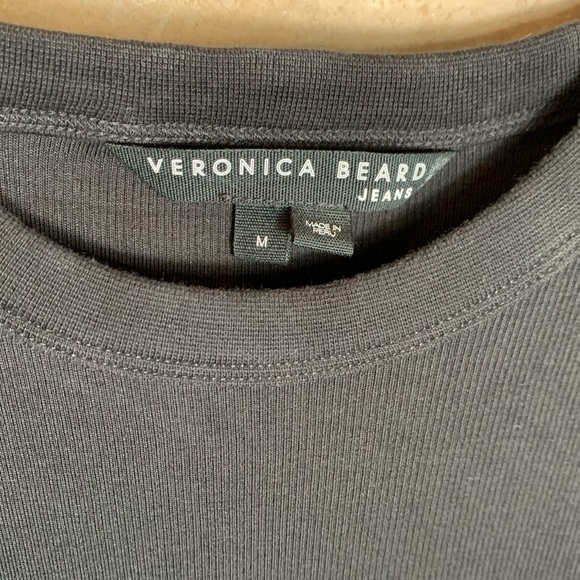 Women’s Black Veronica Beard Austyn Belted Midi Dress Size Medium - Picture 6 of 16